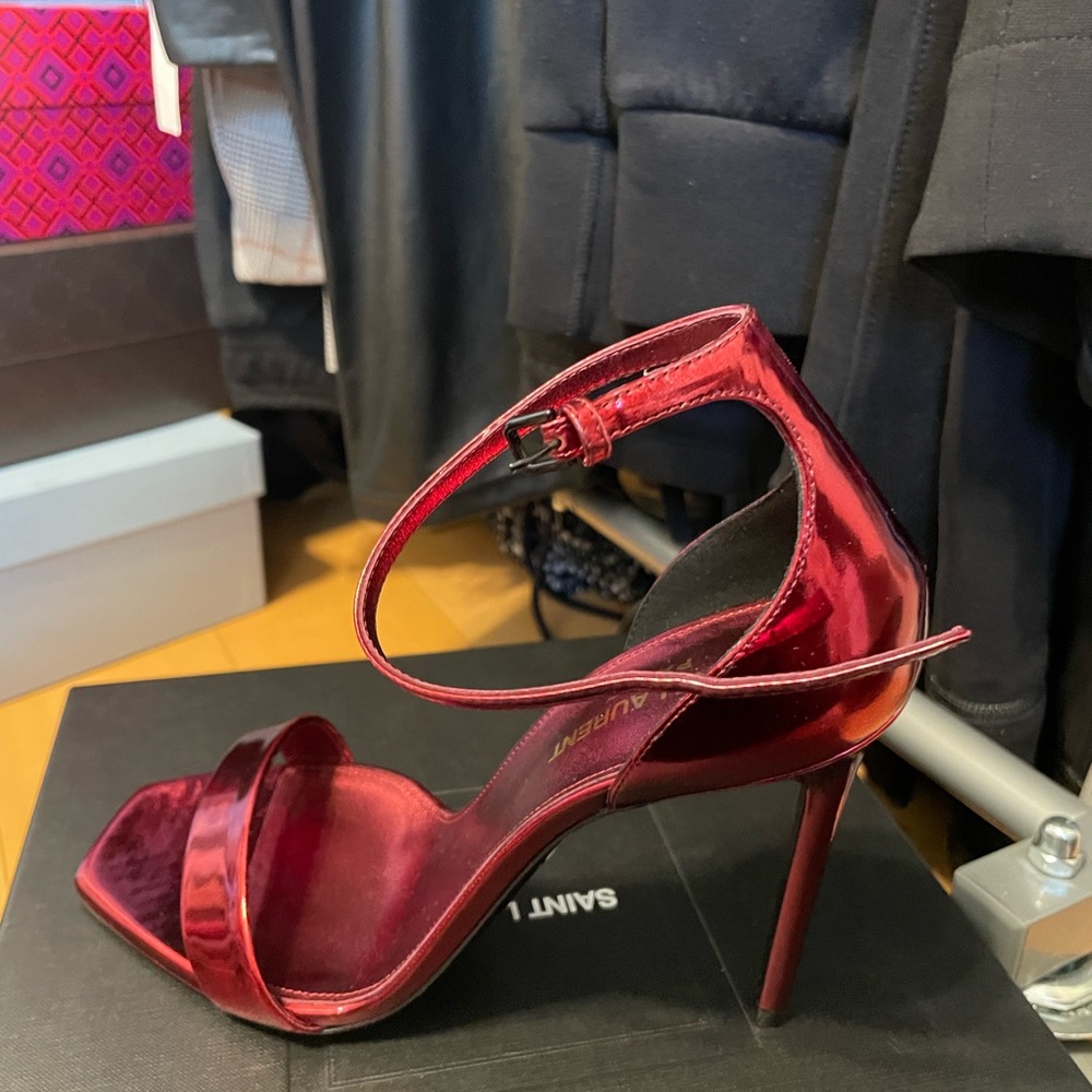 YSL heals perfect for the holidays Metallic Red